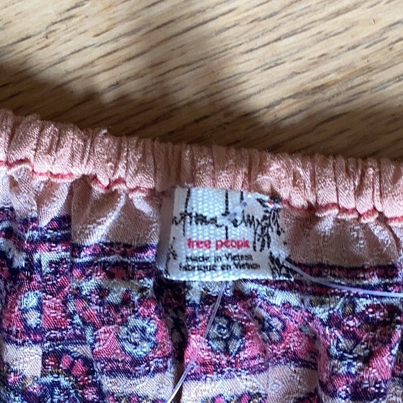 Free People NWT beautiful strawberry combo boho print tunic or dress size small - Picture 9 of 16